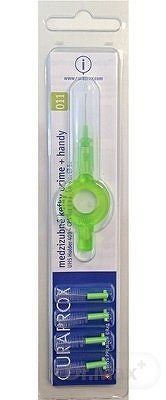 CURAPROX CPS 011 PRIME ZELENÁ medzizubné kefky 5ks + handy držiak, 1x1 set