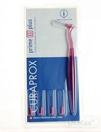 CURAPROX CPS 08 prime plus ružová medzizubné kefky 5 ks + držiak UHS 451, 1x1 set