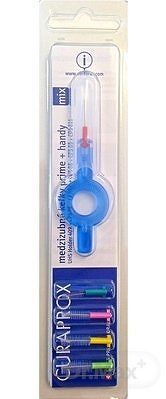 CURAPROX CPS PRIME MIX medzizubné kefky 5ks + handy držiak, 1x1 set