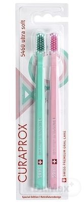 CURAPROX CS 5460 ultrasoft Retro Edícia - ružová zubná kefka (dvojbalenie), 1x2 ks
