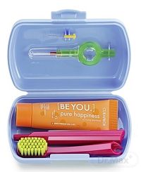 Curaprox Travel Set - 1x kefka,2xCPS, 1xpasta 10ml, modrý 1×1 set, zubná hygiena
