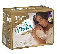 DADA Jednorázové plienky Extra Care veľ. 1 (2-5 kg), 23 ks 1×23 ks, trojité suché zipsy
