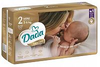 DADA Jednorázové plienky Extra Care veľ. 2 (3-6 Kg), 43 ks 1×43 ks, 12 h výdrž