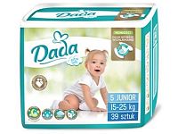 DADA Jednorázové plienky Extra Soft Junior veľ. 5 (15-25 kg), 39 ks 1×39 ks, s aloe vera