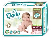 DADA Jednorázové plienky Extra Soft Maxi, veľ. 4+ ( 9-20 kg), 42 ks 1×42 ks, elastické