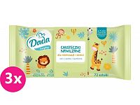 DADA Vlhčené obrúsky Everyday 3 x 72 ks 3×72 ks, bez alkoholu