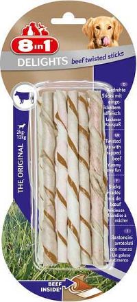 Delights Twisted Hovädzie 1×10 ks, žuvacie tyčinky pre psy