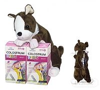 DELTA COLOSTRUM sirup JAHODA KIDS DUO + 2x125 ml + plyšový psík, 1x1 set
