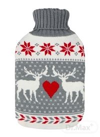 DEPAN Termofor ohrievacia fľaša s pleteným obalom VIANOČNÝ SOB 1 ks