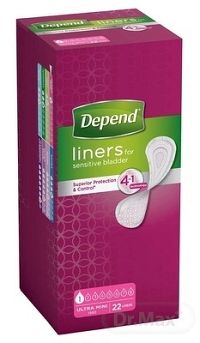 DEPEND ULTRA MINI inkontinenčné vložky pre ženy, 7x19 cm, savosť 80 ml, 1x22 ks