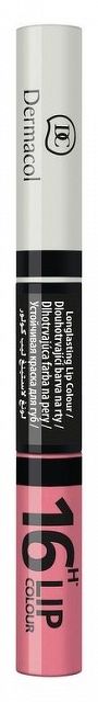 Dermacol 16H Lip Colour dlhotrvajúca dvojfázová farba a lesk na pery 16 4,8 g