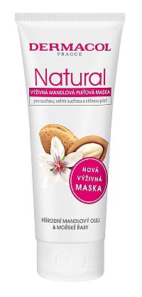 Dermacol NATURAL Výživná mandĺová pleťová maska 1×100 ml, pleťová maska