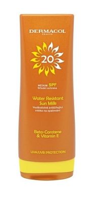 DERMACOL SUN Vodoodolné mlieko na opaľovanie SP20 flip-top 200 ml