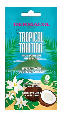 Dermacol Tropical Tahitian hydratačná textilná maska 1×1 ks, hydratačná pleťová maska