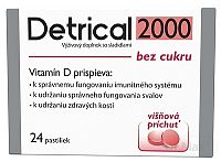 Detrical 2000 Vitamín D pastilky s višňovou príchuťou 1x24 ks