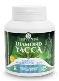 DIAMOND YACCA + kys.hyalurónová + MSM 1×90 cps, výživový doplnok