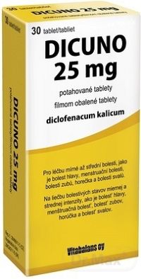 DICUNO 25 mg filmom obalené tablety 1×30 tbl, výživový doplnok