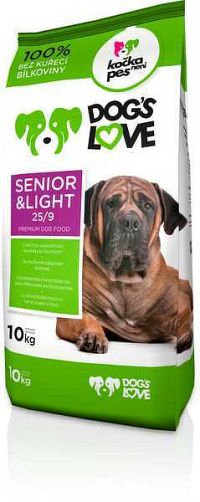 Dogs Love Senior&Light 1×10 kg, granule pre psy