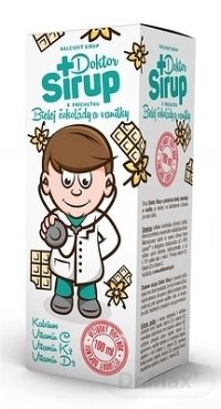 Doktor Sirup kalciový sirup s príchuťou Bielej čokolády a vanilky 1x100 ml