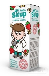 Doktor Sirup kalciový sirup s príchuťou Jahôd s vanilkou 1x100 ml