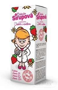 Doktorka Sirupová kalciový sirup s príchuťou Jahôd s vanilkou 1x100 ml