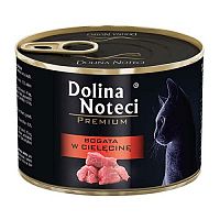 DOLINA NOTECI Premium Krmivo bohaté na teľacinu pre dospelé mačky 185 g