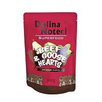 DOLINA NOTECI SUPERFOOD 300g hovädzie a husacie srdce pre psov 80% mäsa