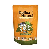 DOLINA NOTECI SUPERFOOD kačica a hovädzie mäso pre mačky 80% mäsa 85 g