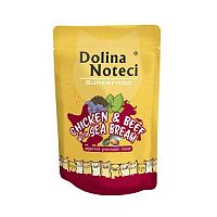 DOLINA NOTECI SUPERFOOD kuracie a hovädzie mäso s pražmou pre mačky 80% mäsa 85 g