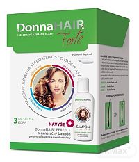 Donna HAIR Forte 3 mesačná kúra cps 90 ks + DonnaHAIR PERFECT šampón 100 ml, 1x1 set