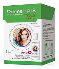 Donna HAIR Forte 3 mesačná kúra cps 90 ks + DonnaHAIR PERFECT šampón 100 ml, 1x1 set