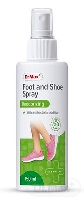 Dr.Max Foot and Shoe Spray Deodorizing sprej na nohy a do topánok, s antibakteriálnou zložkou, 1x150 ml