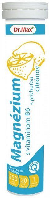 Dr.Max Magnézium s vitamínom B6 20 šumivých tabliet
