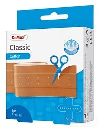 Dr.Max Náplasť Classic (inov. 2019) 8cm x 1m, bavlnená 1x1 ks