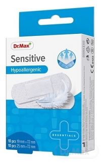 Dr.Max Náplasť Sensitive (inov. 2019) (19 x 72mm) x10 ks + (25 x 72mm) x10 ks, hypoalergénna 1x20 ks