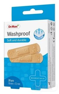 Dr.Max Náplasť Washproof (inov. 2019) 19 x 72mm, umývateľná 1x20 ks