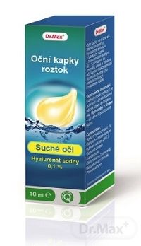 Dr.Max Očné kvapky - suché oči roztok (Hyaluronát sodný 0,1%) (inov. 2020) 1x10 ml