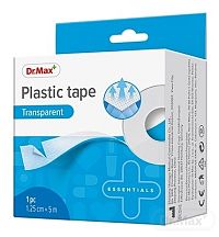 Dr.Max Plastic Tape (inov. 2020) 1,25 cm x 5 m, priehľadná páska 1x1 ks