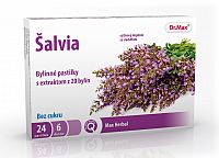 Dr.Max Šalvia Bez cukru bylinné pastilky 1x24 ks