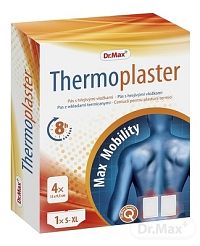 Dr.Max Thermoplaster + pás hrejivé vložky (13x9,5 cm) 4 ks + pás, 1x1 set