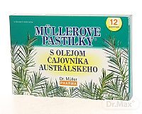 Dr. Müller MÜLLEROVE PASTILKY S ČAJOVNÍKOM AUSTRALSKEHO (ťažkosti v ústach) 12 ks