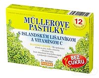 Dr. Müller Müllerove Pastilky S ISLAND. LIŠAJNÍKOM A VIT. C bez cukru 12 ks