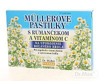 Dr.Müller MÜLLEROVE PASTILKY S RUMANČEKOM A VIT. C na hrdlo 12 ks