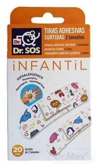 Dr. SOS DETSKÉ náplaste 1×20 ks, vodeodolné náplaste