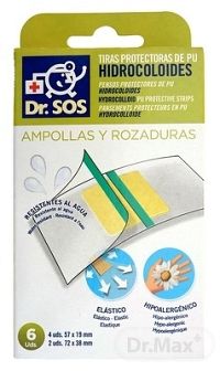 Dr. SOS Hydrocoloidne náplasti 1x6 ks, náplasti mix