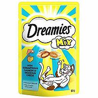 Dreamies Vankúšiky Losos+Syr 1×60g, maškrta pre mačky