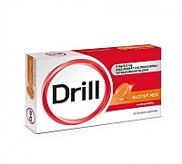 DRILL RUŽOVÝ MED tvrdé pastilky pas ord 1x24 ks