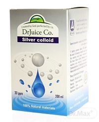 DrJuice Silver colloid koloidné striebro 20 ppm, 1x200 ml