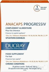 DUCRAY ANACAPS PROGRESSIV 1x30 cps, pre vlasy