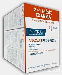 DUCRAY ANACAPS PROGRESSIV (TRIO) cps pre vlasy 3x30 (90 ks), 1x1 set